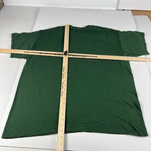 Y2K Tree Hugger Marijuana Funny Shirt Extra Large Green Faded Short Sleeve Tee - Picture 6 of 9